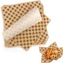 100 PCS Deli Paper Sheets, 12"x12" Wax Paper Sheets for Food, Checkered Sandwich Wrapping Grease Resistant, Food Basket Tray Liners Wrappers for Burger, BreadLunch, Party, Festival, Picnic, BBQ