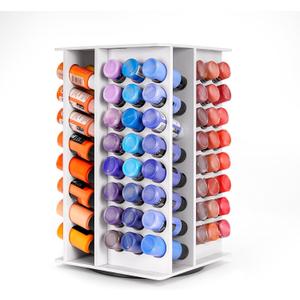 Rotating 96 Holes Acrylic Paint Holder Organizer Rack, Craft 2oz Paint Bottle Storage, Large Capacity 360 Rotating Acrylic Paints Holder for 2 oz Paints