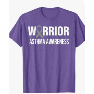 Grey Ribbon Asthma Awareness Warrior Gift T-Shirt