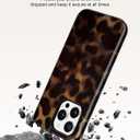 Jusy Compatible with MagSafe Brown Tortoise Shell Print Phone Case for iPhone 16 Pro, Amber Trendy Luxury Magnetic Soft TPU and Hard PC Protective Phone Cover for Women Girls - Tortoise Shell