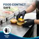 Schneider Nitrile Exam Gloves, 4 Mil Black Gloves Disposable Latex Free Powder Free, Food Safe for Cooking, Food Prep, Clean (Black, XL)