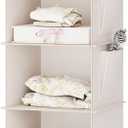 YOUDENOVA Hanging Closet Organizer, 5-Shelf Closet Hanging Storage Shelves, Beige