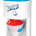 Kool-Aid Shave Ice and Snow Cone Machine, Multi-Use Ice Shaver for Frozen Treats, Slushies, Snow Cones, and More  Reusable Cup and Ice Mold, Stainless Steel Blades  Red and White