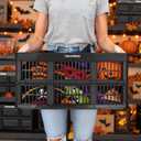 CleverMade Collapsible Utility Crate For Storage, 45L 1 Pack, Obsidian