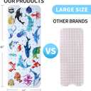 Baby Bath Mat for Tub Non Slip Kids Bathtub Mat Extra Long 40X16 Inch Toddler Bath Tub Shower Mat Anti Slip with Suction Cups & Drain Holes, Machine Washable (Ocean Animals)