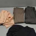 Foaincore 4 Pairs Fleece Lined Tights Women Fleece Lined Leggings Warm Tights Thermal Translucent Leggings for Winter (Stirrup,black, Brown, Nude)