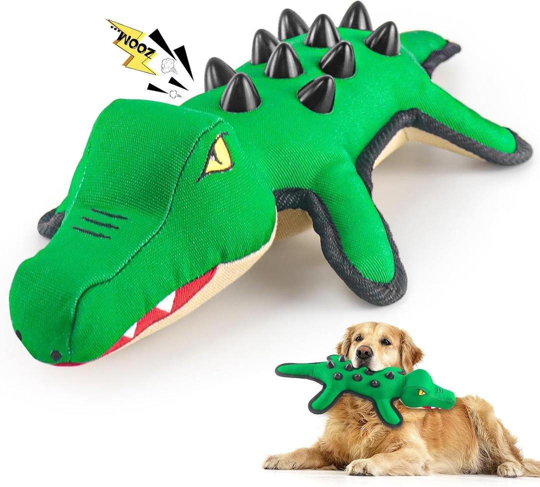 Squeaky Dog Toys for All Breeds:Interactive and Puppy Teething Toys with Upgraded Fabric-Stuffed Animals Dog Toys for Boredom and Stimulating to Keep Them Busy