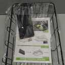 Over the Sink Expandable Dish Drainer Drying Rack In Stainless Steel for Small Kitchen, Counter Space Saving Modern Compact Metal Above Plate Dryer Strainer, Adjustable Hanging Inside Drain Holder (For 11-12"W Sink, Black)