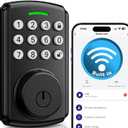 Keyless Entry Door Lock, Bulit-in Wi-Fi, App Remote Control, Real-time Alerts, IP65 Waterproof, Smart Door Lock, Auto Lock, Deadbolt Smart Lock (FDS04)