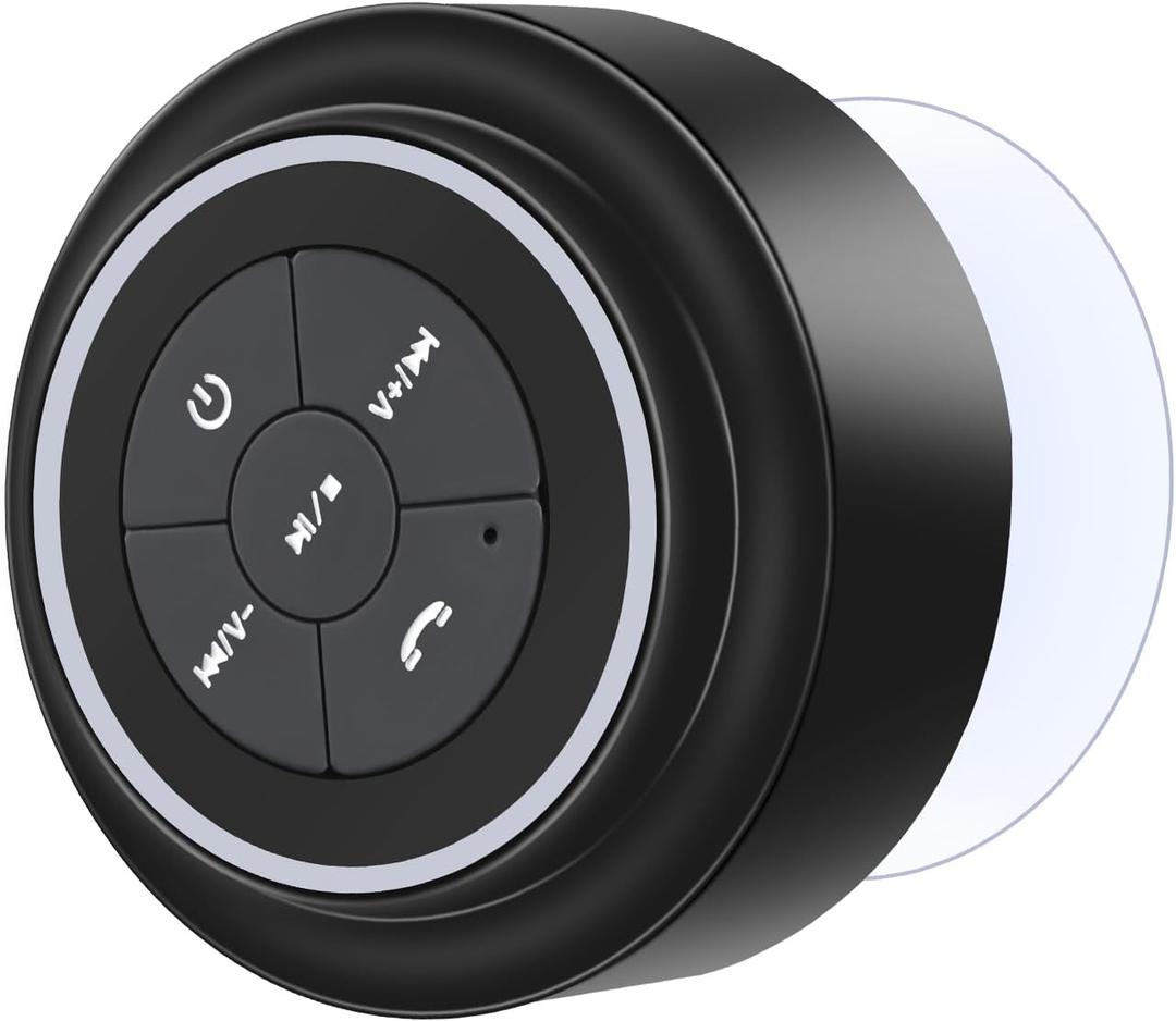 Mini Bluetooth Shower Speaker with Suction Cup, Wireless Shower Speaker Bluetooth Waterproof, IP67 Floating Waterproof Bathroom Speaker, Ideal Gifts for Men Women Kids