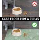 Dog Food Mats for Floors Absorbent, Pet Cat Food Mat - Quick Dry Dog Mat for Food and Water Boho Pet Supplies (M(16"24"), 01-Green)