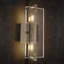 Crystal Vanity Wall Sconces Lights for Bathroom 13.5in Gold Sconces Wall Lighting,Modern Brass Vanity Lights Fixture,Luxury Indoor Wall Sconce for Bedroom,Hallway,Staircase,Living Room,Dining Room