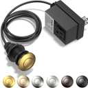 Garbage Disposal Air Switch Kit, Soft Brushed Gold Finish, Compatible with Moen Brushed Gold Faucets, UL Listed Sink Top Button, Universal Countertop Design