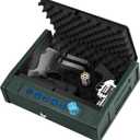 Biometric Pistol Safe for 24 Guns, Quick Access Handgun Lock Box with 5-Digit Backlit Keypad, USB-C Emergency Power, Silent Mode & Green Micro-Fiber Leather Design for Home, Car, Bedside Use