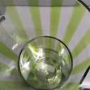 Green Striped Pitcher With 2 Cups 2.5qt