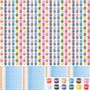 Timgle 560 Pcs Mini Acrylic Paint Set for Kids 40 Set 12 Colors Washable Paint Strips Bulk 40 Flat Painting Brushes 40 Pointed Brushes Christmas Party Gift for Adult Student Classroom(3ML)