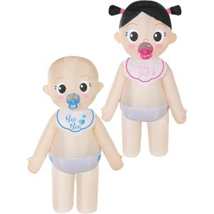 Sintege 2 Pcs Inflatable Baby Costume for Adult 96'' Funny Blow up Boy Girl Costume for Cosplay Gender Reveal Baby Shower Party