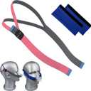 Upgraded Airfit P10 N30 Headgear Strap Nasal Mask Replacement Straps Supplies Fully Adjustable Design Quickfit Compatible With Airfit P10 N30 Airsense 10 11 Nasal Pillow Mask System (Pink 2-Pack)