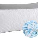 WhatsBedding Memory Foam Body Pillow with Removable Pillowcase -Fluffy Body Pillows for Adults -Large Long Bed Pillows for Sleeping - White