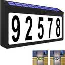 Solar Address Sign, Lighted Address Plaque Outdoor Waterproof, Illuminated Double Color Address Numbers, House Numbers for Home Street Mailbox Outside (6.5 IN(wall mounted))