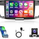 8Core 8G+128G Car Radio for Honda Accord 9th 2013 2014 2015, Rimoody Android 13 Car Stereo Carplay Android Auto 10.1 Inch Touch Screen GPS 4G-WiFi Bluetooth 5.0 FM/AM/RDS DSP-36 Mirror Link Camera