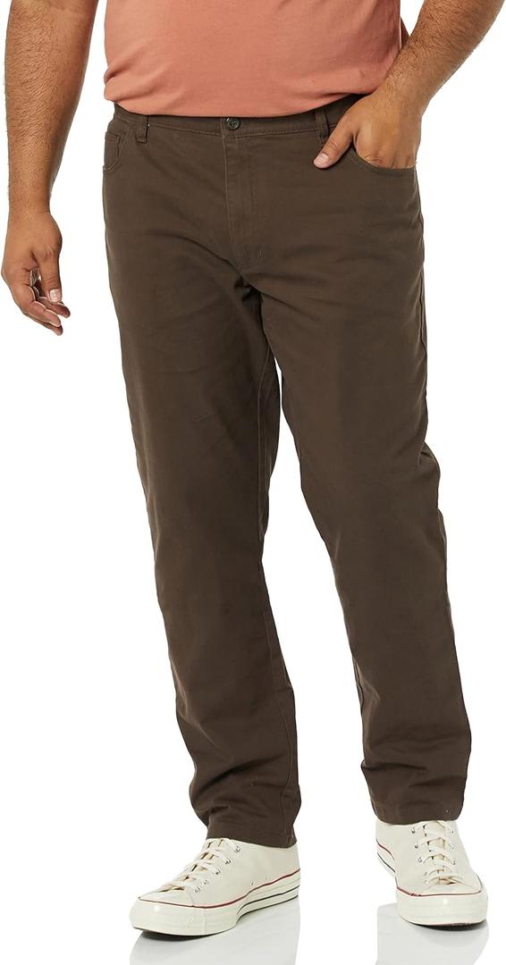 Amazon Essentials Men's Skinny-Fit 5-Pocket Stretch Twill Chino Pants (Previously Goodthreads) (Brown)