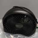 Amazon Basics Air Circulator Desk Fan for Bedroom, Home and Office, 90-Degree Tilt Head, 3 Speed Settings, Cooling, 35 Watts, Black, 11.1"W x 6.3"D x 10.9"H