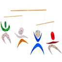 Color Dancers Hanging Mobile,Montessori Mobile, Infant Toy, Baby Mobile, Visual Tracking, Newborn Toy