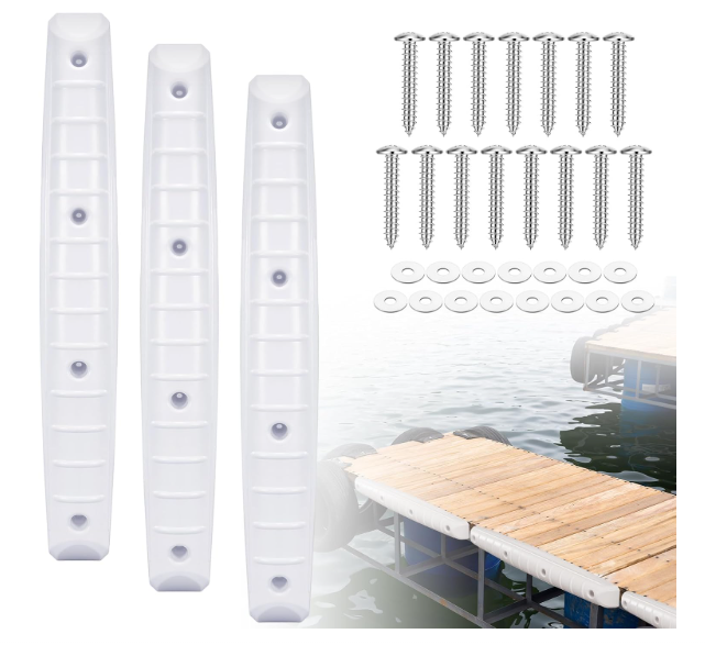 Menkxi Dock Fenders 42.13 x 5.91 x 3.94 Inches Long Dock Bumpers Straight-Edge Boat Fenders UV-Resistant Marine Vinyl Boat Bumpers for Docking Guard Vertical Protection