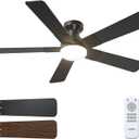 addlon Ceiling Fans with Lights, 52 inch Low Profile Ceiling fan with Light and Remote Control, Flush Mount, Reversible, 3CCT, Dimmable, Noiseless, Black Ceiling Fan for Bedroom, Indoor/Outdoor Use