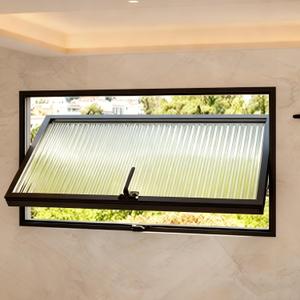 24"x18" Flush Mount Basement Window, 360 Rotatable Sliding Windows with Tempered Glass, Rectangle Embedded Hopper Windows with Black Frame, for Bathroom Kitchen House