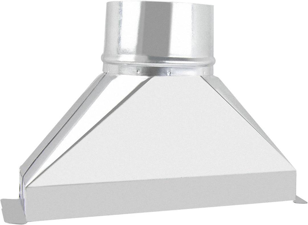 4-Inch Diameter Galvanized Transition for Rectangular to Round Duct,3-1/4-Inch x 10-Inch to 4-Inch, Galvanized Round Transition Connecting HVAC Duct Pipe Fittings