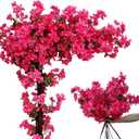 Pack of 16 - Artificial Bougainvillea Flower Stems Silk Bougainvillea Long Branches Full Blossoms for Home Wedding Table Centerpiece Shower Event Backdrop Indoor Outdoor Decorations (Fuchsia)