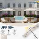 6.5'x10' Rectangular Patio Outdoor Umbrella,Large Coverage with Push-Button Tilt & UV Protection,Sturdy Ribs for Deck,Lawn,Pool,Backyard