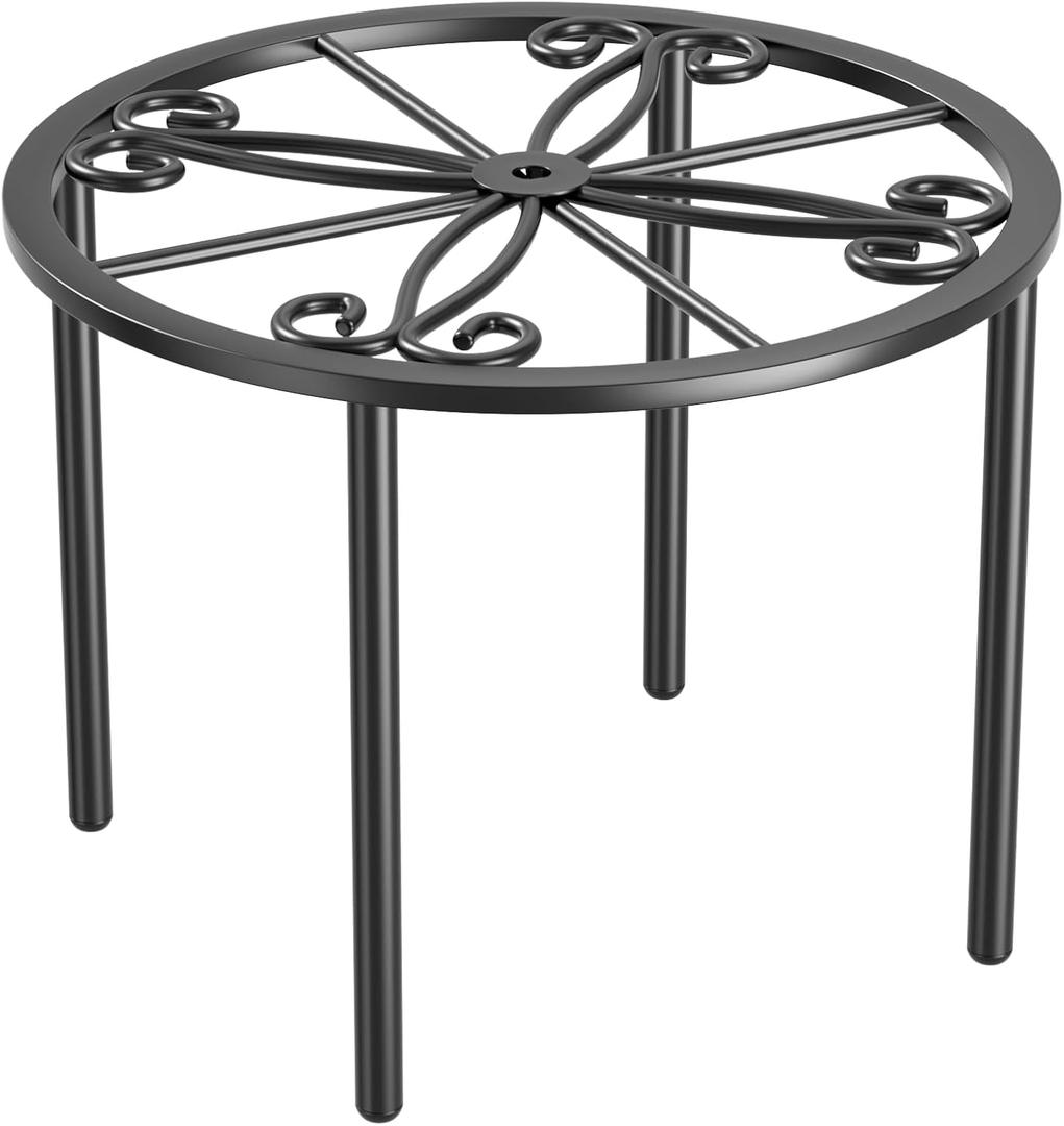 Plant Stand 1 PCS-10.2 IN Flower Pot Stand Plant Rack for Indoor and Outdoor Courtyard Gardens Black