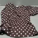 Cicy Bell Womens Polka Dots Peplum Tops Summer Puff Short Sleeve Round Neck Blouses Trendy Casual Shirts (Brown) S