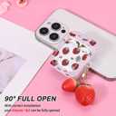 CameCosy Cute Strawberry Case for Airpods 1/2 Cover with Lovely Keychain, Cute Unique Design Women Girls Protective Shockproof Soft TPU Premium Cover for Airpods 2nd Generation