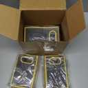 AmazingSpark 50 Pcs Black Gold Mini Gift Bags Bulk 6.3 x 3.9 x 2.8 Inch Party Favors Elegant Small Gift Bags with Handles and Ribbon Bows for Wedding Birthday Bridal Baby Shower Party Favors