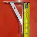 8-Piece Metal L Shaped Wall Shelf Bracket Rack Support 200x120x2mm Black