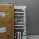 Babelio Baby Gate for Doorways and Stairs, 26"-40" Auto Close Dog Gate, PressGuard C5, Easy Install Pressure Mounted Gate, fits for Narrow and Wide Doorways, Safety Gate Door for Child and Pets (White)