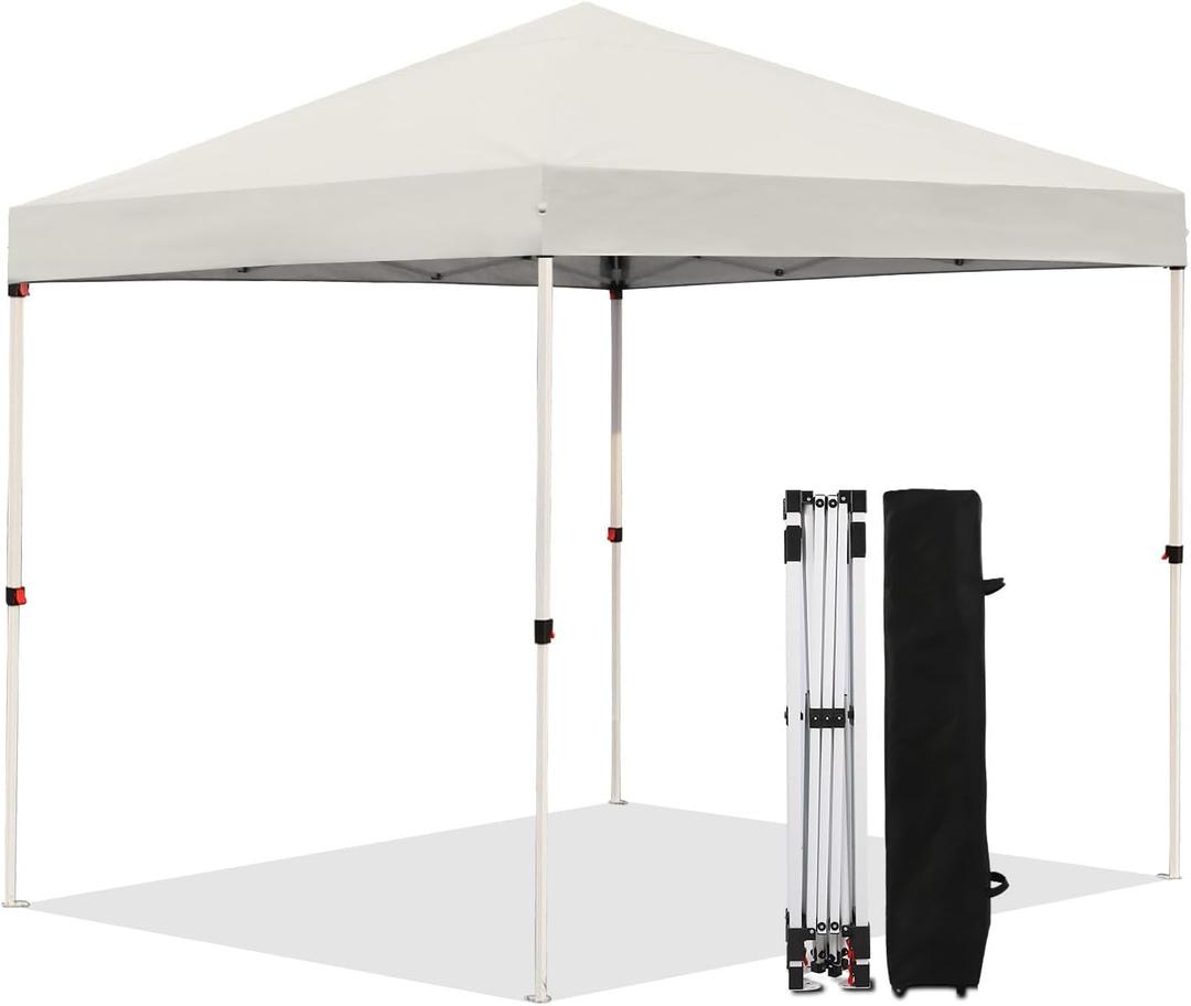 Northroad 8X8 FT Pop Up Canopy, Outdoor Instant Canopy Tent w/Carrying Bag, Portable Gazebo Shelter for Wedding Party,Commercial Event,Patio,Garden,Beach -White