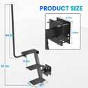 Heavy Duty Boat Trailer Steps with Adjustable Handle, 3 Steps, Universal Fit for 3" x 3", 4" x 4" & 3" x 5", Non-Slip Surface, 450Lbs Capacity