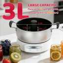Automatic Jam and Jelly Maker 1000W, Electric Jam Jelly & Sauce Machine 2L Per Batch (4 x 16OZ), Electric Pot Stirrer Machine Non-Stick Self Stirring Pot BPA-Free, Replace Ball Fresh Jam Maker
