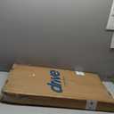 Drive Medical Overbed Table with Wheels - Secure Height Adjustment for Comfort - Non Tilt Surface - Smooth Rolling Design - Home & Hospital Use - Woodgrain Laminate Top - Silver Vein