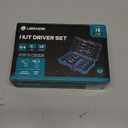 LIBRATON Magnetic Nut & Driver Set, 16pc Impact Driver Bit Set, 1/4"-9/16" Nut & 1/4"-4/3" Deep Nut Drivers, SAE Drive, Toolbox for Car Repairs