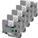 Labelife Label Maker Tape 12mm 0.47 Laminated White, Replacement for Brother P Touch Label Tape TZe-231 TZe231 TZe TZ Tape, Compatible with PT-D210 D220 H110 D200 D400 D410 D610BT, 12mm x 8m, 5-Pack (Black on White)