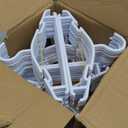 100 Pack White Baby Nursery Closet Hangers, Non-Slip Laundry Infant Pant Hanger for Newborn Clothes Gift, Ultra-Thin Plastic Hanger for Girl Boy Toddler Kid