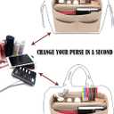 LEXSION Felt Purse Bag Organizer Insert with zipper Bag Tote Shaper Fit Speedy Neverful PM MM