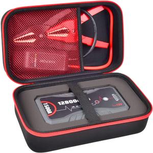 ANKHOH Carrying Case Compatible with NEXPOW Car Jump Starter, Fits for 1500A Peak 12800mAh Battery Starter Q10S/ T11F, Portable Storage Box for Car Battery Charger and Jumper Cables(Case ONLY) (Black-Red) ANKHOH Carrying Case Compatible with NEXPOW Car Jump Starter, Fits for 1500A Peak 12800mAh Battery Starter Q10S/ T11F, Portable Storage Box for Car Battery Charger and Jumper Cables(Case ONLY) (Black-Red)