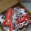 METROLLER Inline Skates for Girls and Boys, Women, Men 4 Sizes Adjustable Inline Skates with Light Up Wheels, Illuminating Beginner Skates for Kids 5-8 8-12 & Adult Youth. (Red)